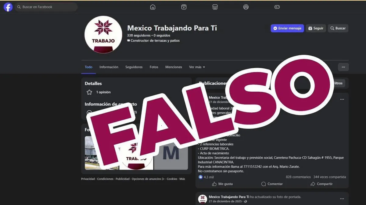 Alerta por fraude laboral en Facebook