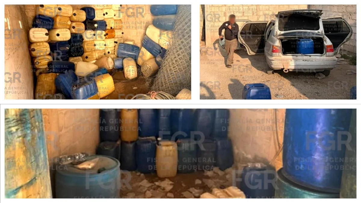 Cateo de la FGR en Epazoyucan por presunta posesión ilegal de hidrocarburo