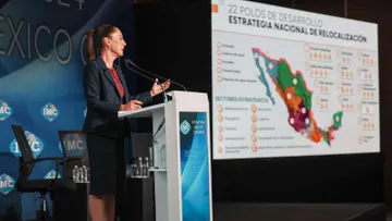 Claudia Sheinbaum expone su proyecto de nación ante representantes del IMC