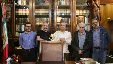 Antonio Helguera con AMLO