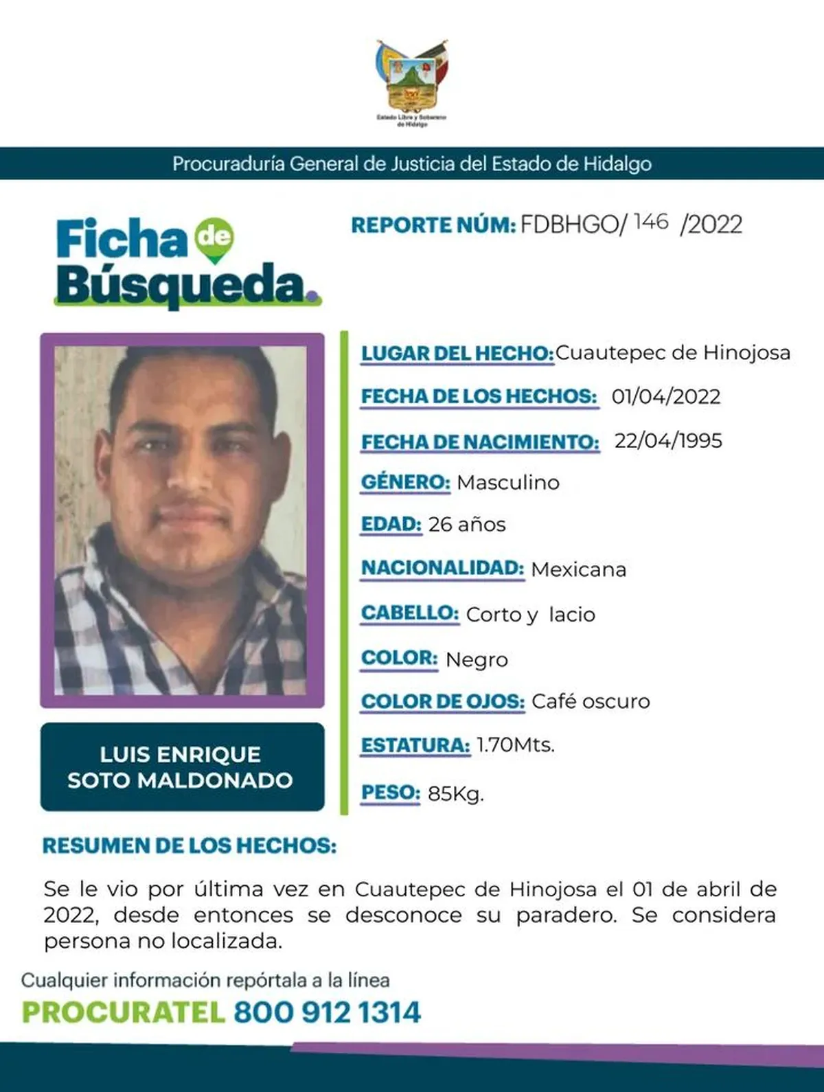 Se cumplen cinco días de la desaparición de un policía de Santiago Tulantepec