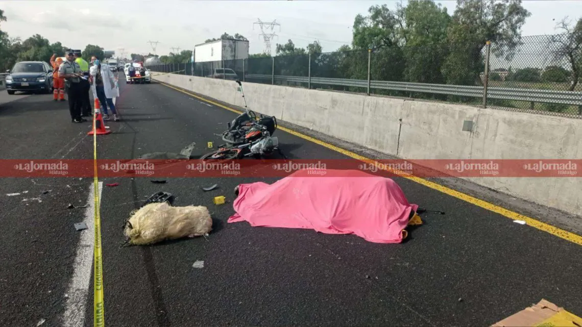 Autopista México-Pachuca: mueren dos motociclistas en fuerte choque