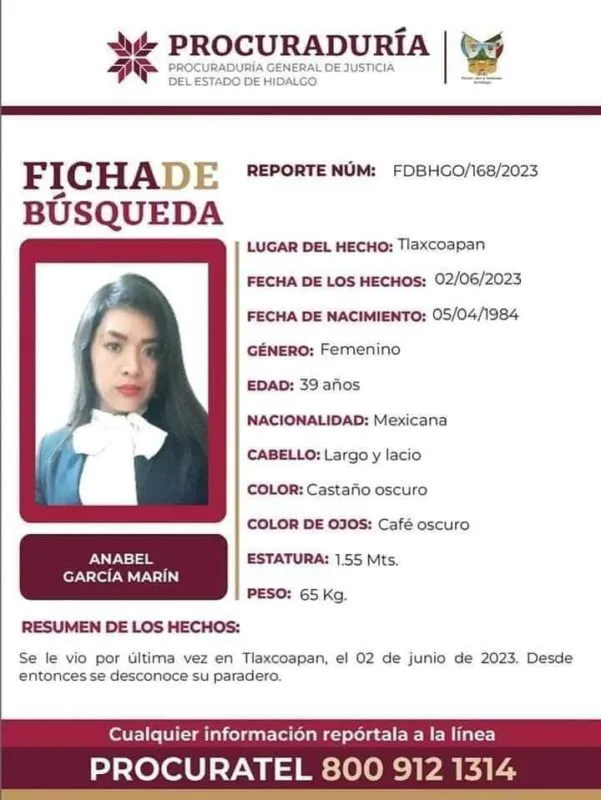 Emiten ficha de búsqueda para localizar a Anabel, desapareció en Tlaxcoapan