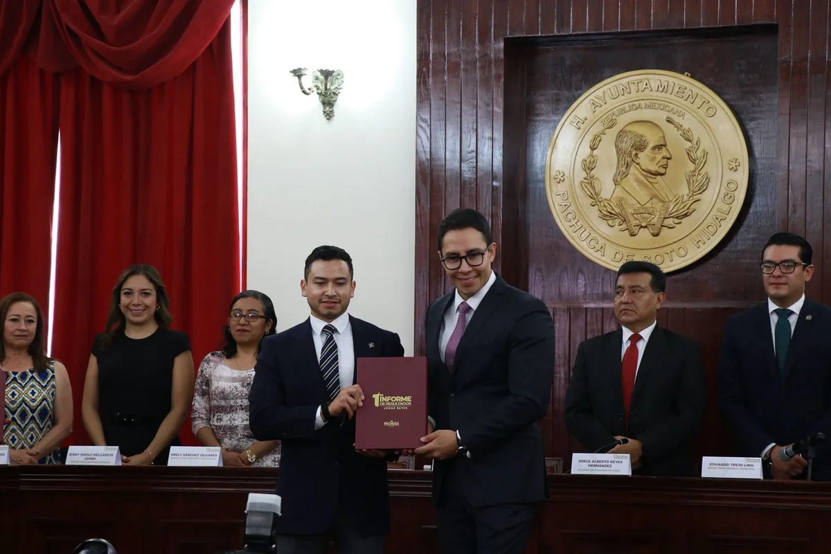 Jorge Reyes entrega su Primer Informe de Gobierno en Pachuca