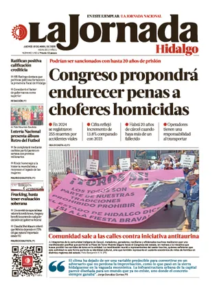La Jornada Hidalgo | 16 de abril de 2026