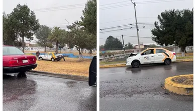 choque de taxis en Pachuca