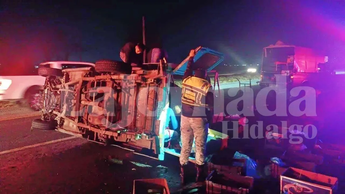 Volcadura en la México–Pachuca deja dos mujeres lesionadas