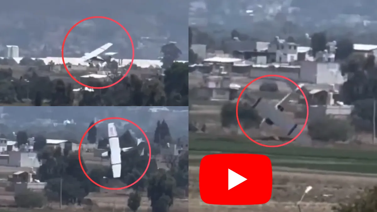 Zona acordonada tras el desplome de avioneta escuela en Puebla; autoridades investigan causas del accidente.