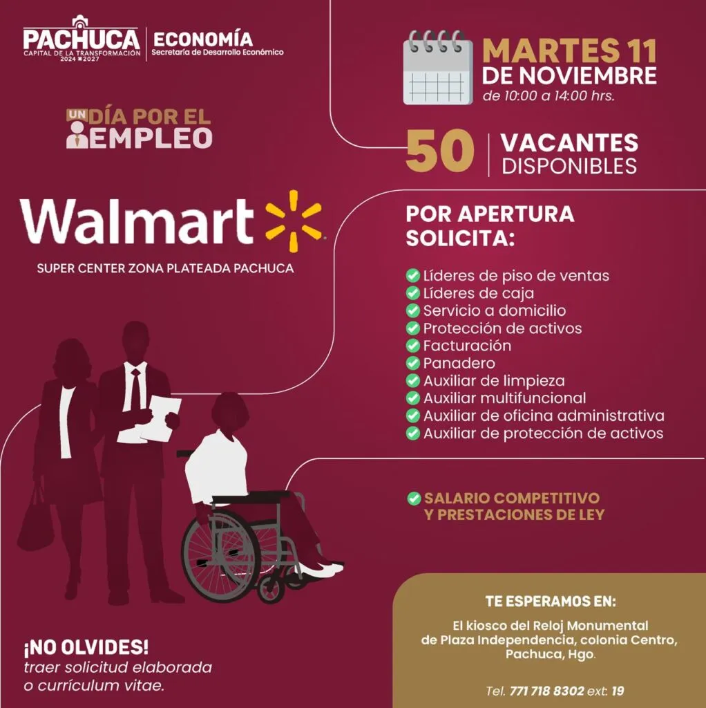 ¡Nuevo Walmart en Pachuca busca personal! Conoce las vacantes disponibles