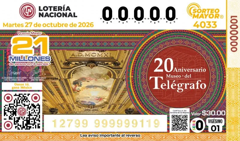 Lotería Nacional celebra a FINABIEN y al Museo del Telégrafo con Sorteo Mayor