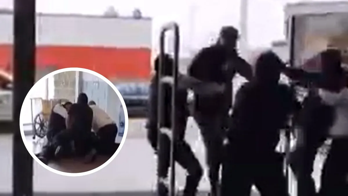 Captura de pantalla del intento de robo en Soriana Tutelar Pachuca deja un detenido.