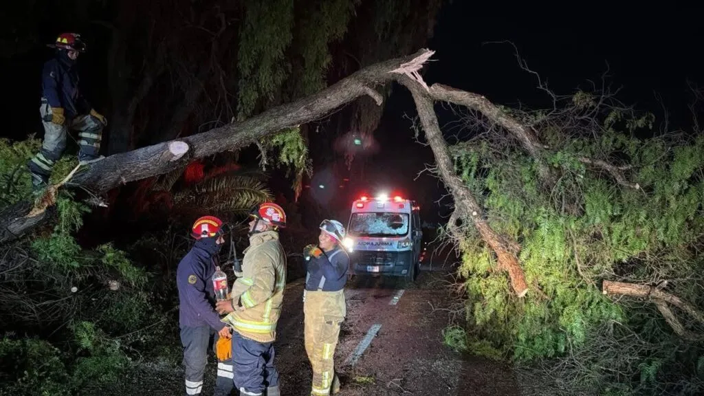 Fuertes vientos y lluvias causan daños en Hidalgo