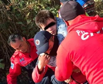 Encuentran a joven desaparecido con vida en el municipio de Huasca