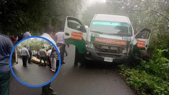 Accidente vial en la carretera Huejutla-Tlanchinol