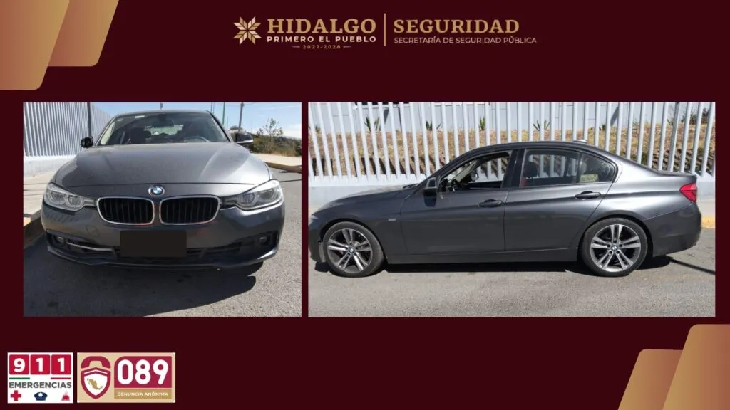 Detienen a dos hombres tras robo violento de vehículos en Hidalgo