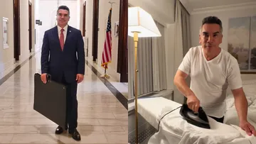 Alito Moreno combina política y vida personal: desde Washington publicó un video planchando una camisa antes de reuniones clave.