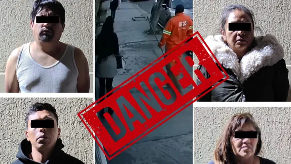 Presuntos delincuentes disfrazados de barrenderos fueron detenidos en Iztacalco por robo a casa habitación.