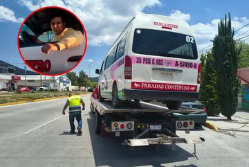 Pachuca: aseguran unidad de chofer del transporte público que amenazó con machete a automovilista