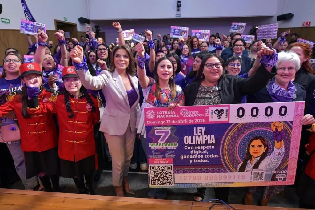 Presentan billete de Lotería por la Ley Olimpia y su lucha contra la violencia digital