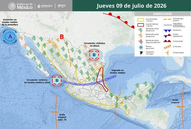 ¿Tormenta Negra en Hidalgo?: Alertan a estos estados por lluvias intensas, granizo y descargas eléctricas este 9 de julio