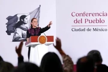 Claudia Sheinbaum durante conferencia sobre empleo en México