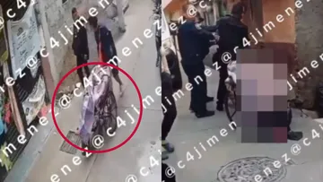 Hombre pasea cadáver de su mamá en silla de ruedas, luego de que el sujeto la asesinó a golpes en su domicilio.