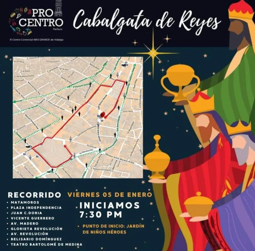 Cabalgata de reyes magos en Pachuca 2024: conoce la ruta y el horario