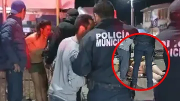 Pobladores de Epazoyucan amarraron a dos presuntos ladrones