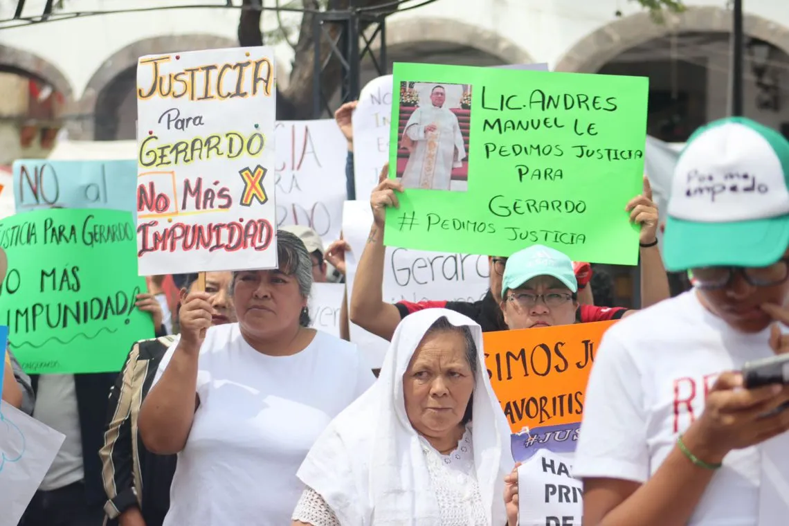 Villa de Tezontepec: realizan marcha por Gerardo Espinoza