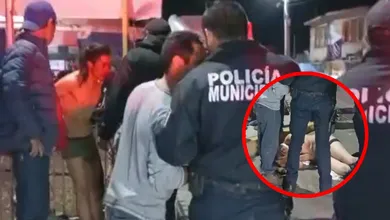 Pobladores de Epazoyucan amarraron a dos presuntos ladrones