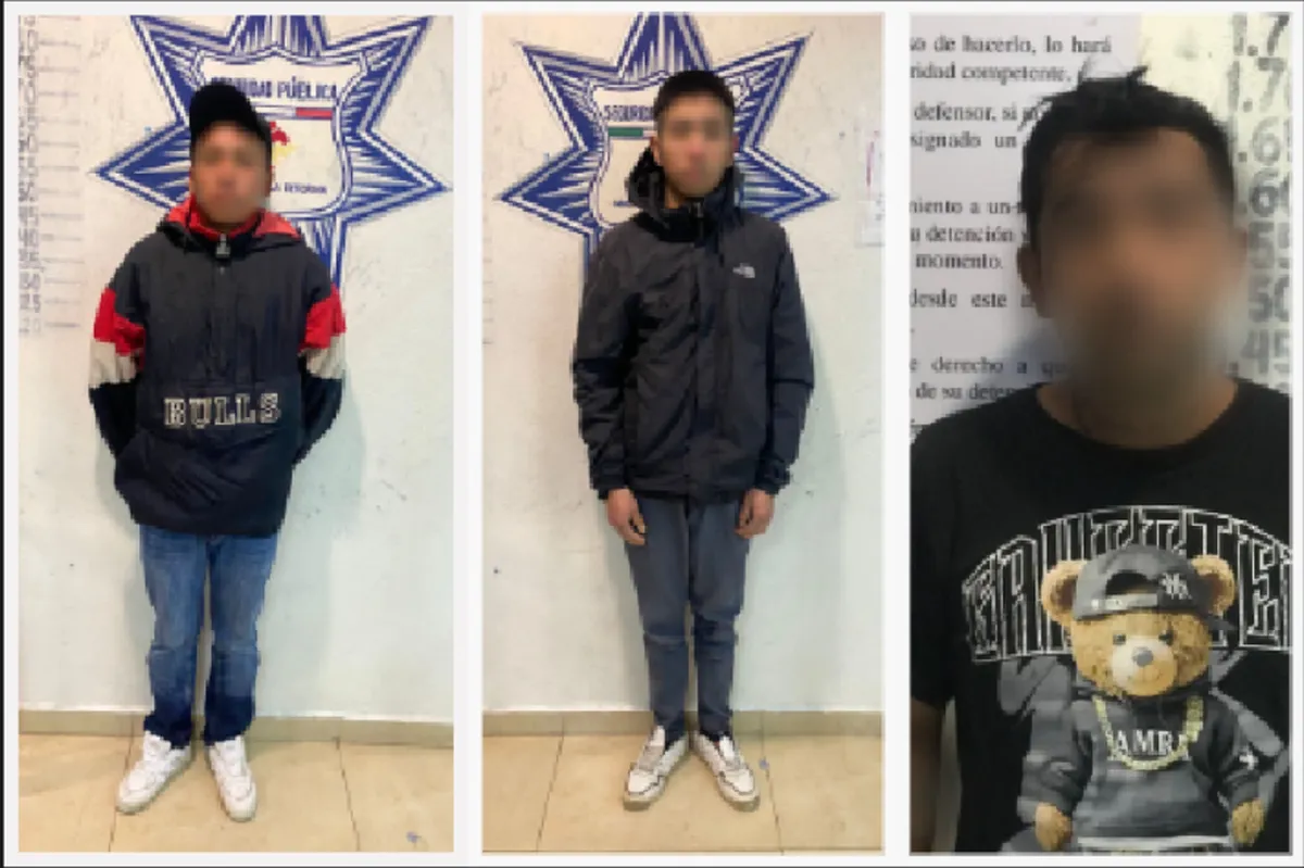 Tres detenidos en Mineral de la Reforma por robo