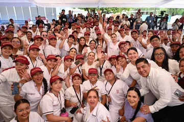 Claudia Sheinbaum encabeza asamblea de Salud Casa por Casa en San Luis Potosí