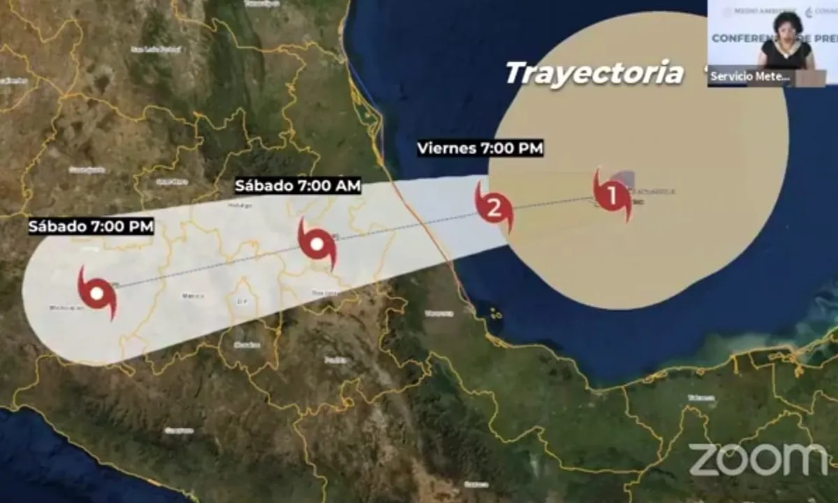 Grace llegará a Hidalgo como huracán provocando lluvias torrenciales y vientos fuertes