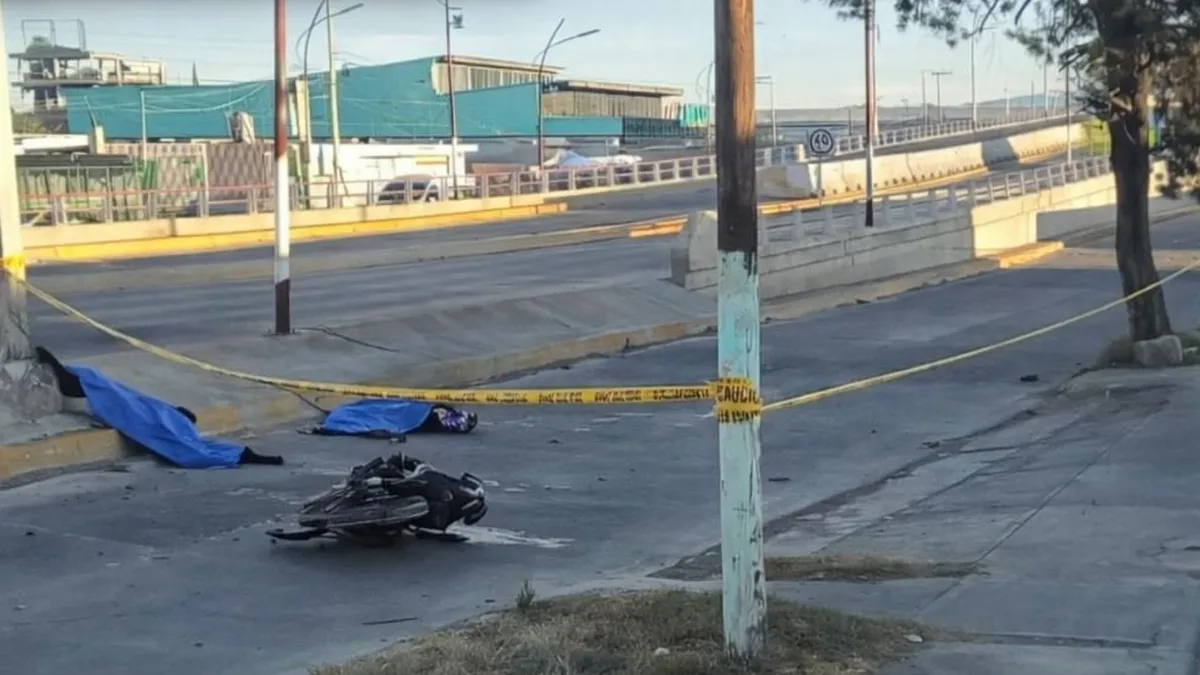 Accidente de motocicleta en bulevar Quetzalcóatl de Tulancingo
