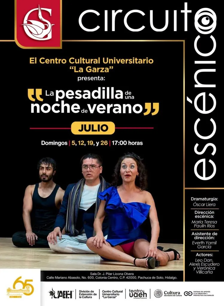 ¿Te gusta el teatro? Llega a Pachuca la divertida obra La pesadilla de una noche de verano