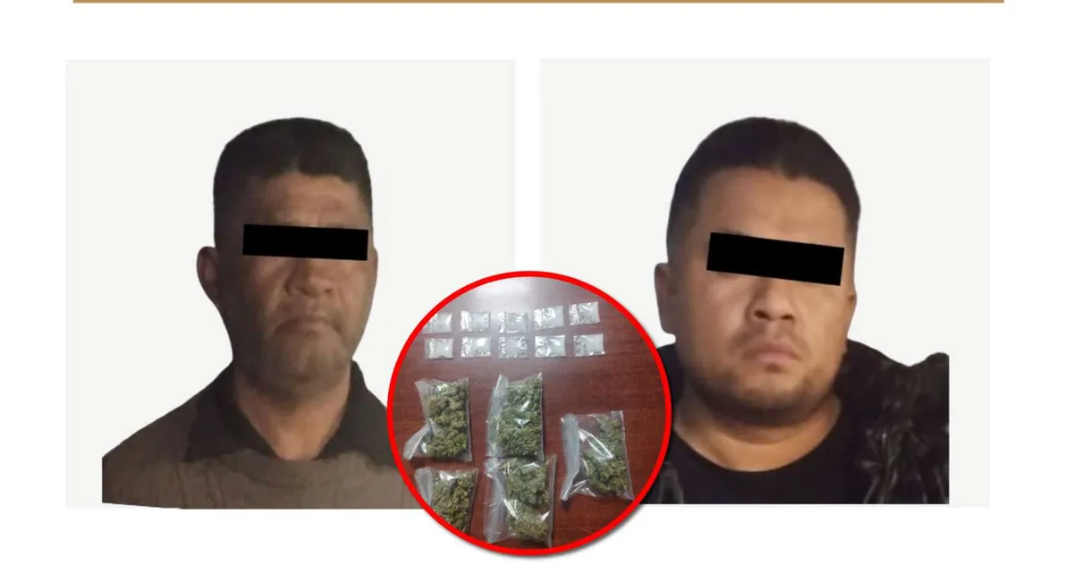 Almoloya: caen dos por portación de armas y drogas