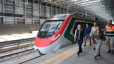Claudia Sheinbaum supervisa avances del Tren México-Toluca “El Insurgente”.