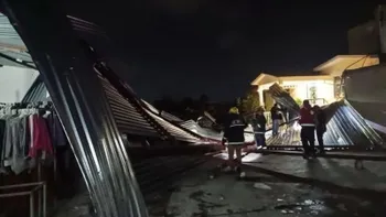 Daños por viento y lluvia en calles