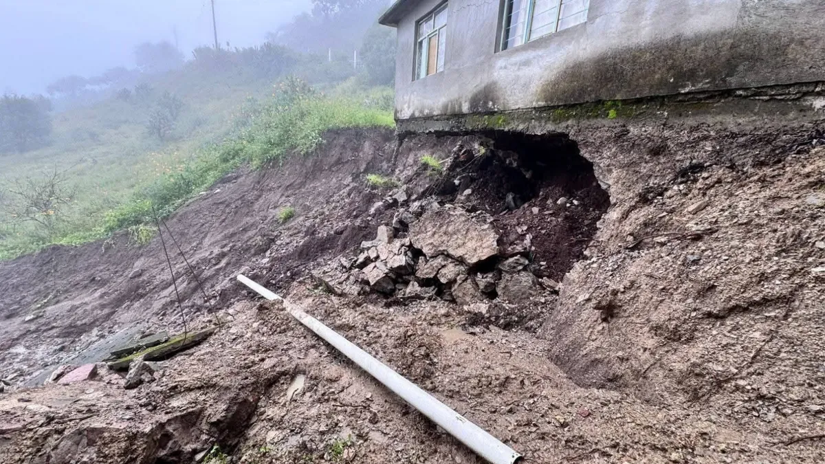 Casas dañadas por lluvias en Ixmiquilpan