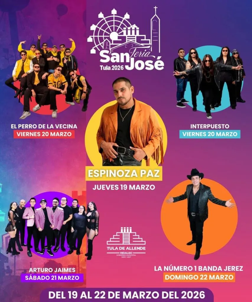 ¿Qué artistas se presentarán en la Feria de Tula 2026? Revisa la cartelera completa