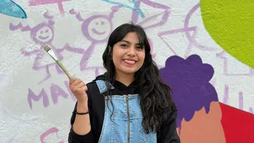 “Quise pintar un recuerdo”: artista hidalguense crea mural en el Ben Gurión