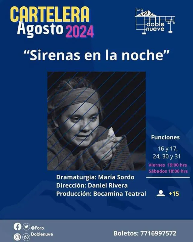 No te pierdas la obra “Sirenas en la noche” en Foro DobleNueve