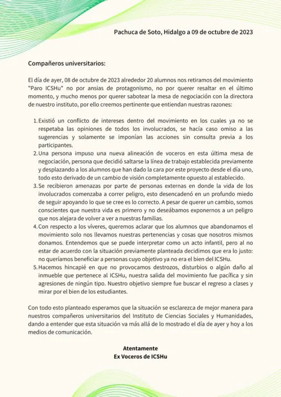 Paro UAEH: ¿por qué se reanudarán clases en el ICSHu? Te decimos