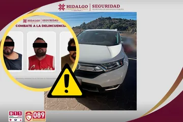 Recuperan vehículo robado en minutos: SSPH asegura unidad, droga y a tres involucrados en Pachuca.