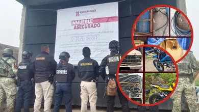 El operativo fue realizado por corporaciones estatales y federales en un inmueble de la colonia Doxey, en Tlaxcoapan.