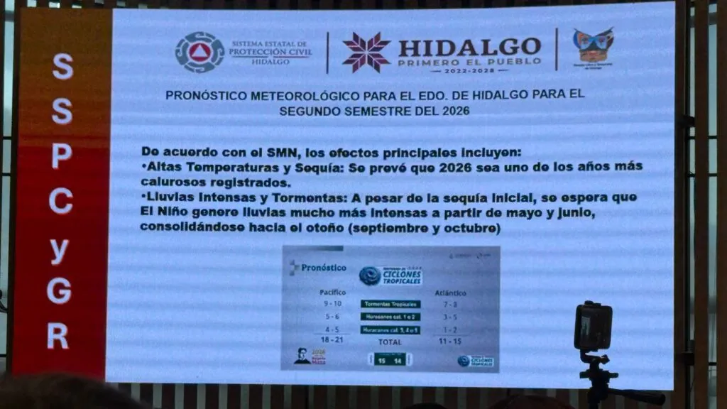 Hidalgo enfrentará calor extremo, sequías y lluvias severas durante los próximos meses