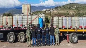 Hidrocarburo asegurado durante cateo en Pachuca