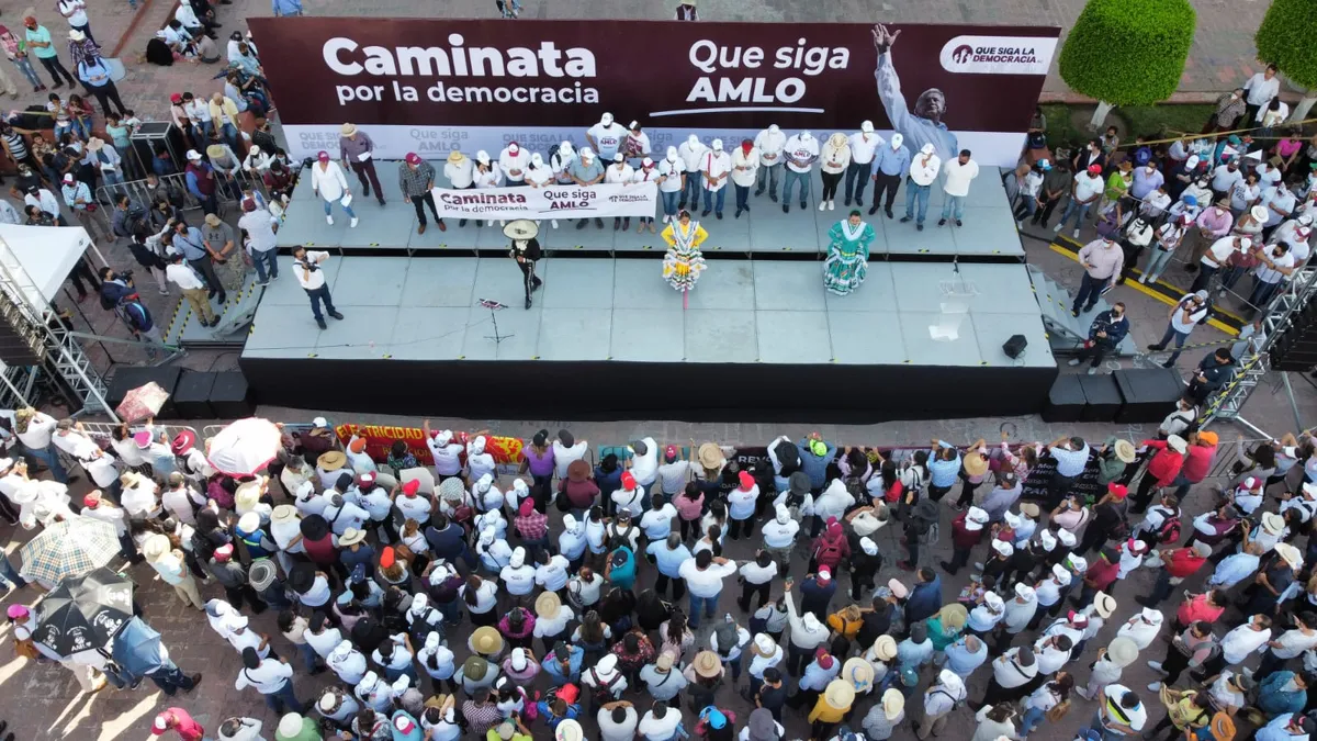 Así se vivió la caminata para invitar a la Revocación de Mandato en Hidalgo