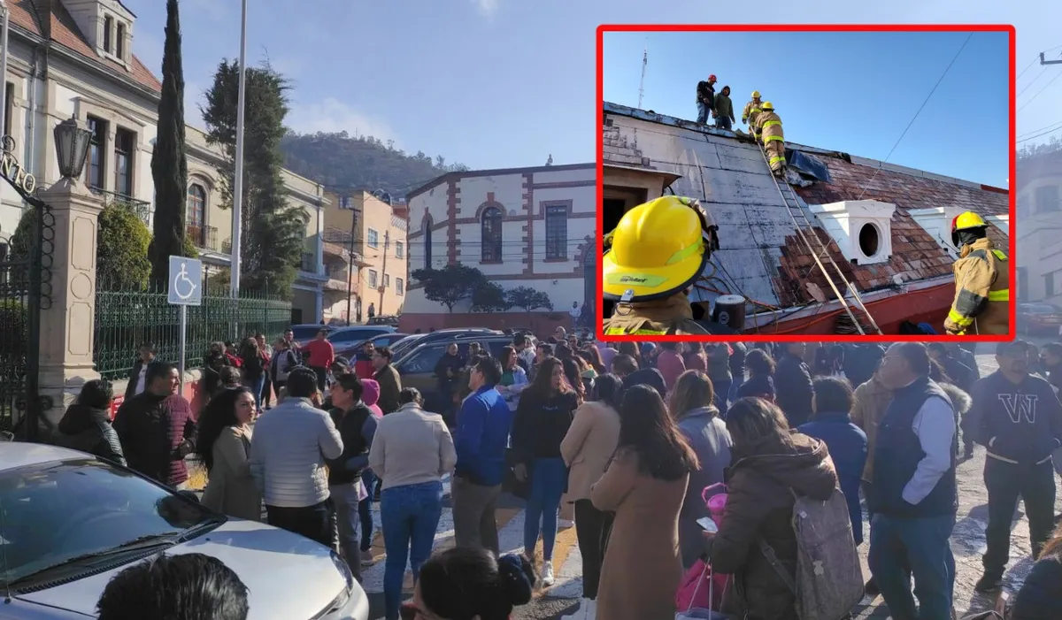 Pachuca: desalojan a trabajadores del Ayuntamiento por conato de incendio | VIDEO