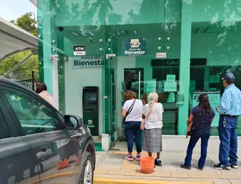 Banco del Bienestar en Ixmiquilpan.